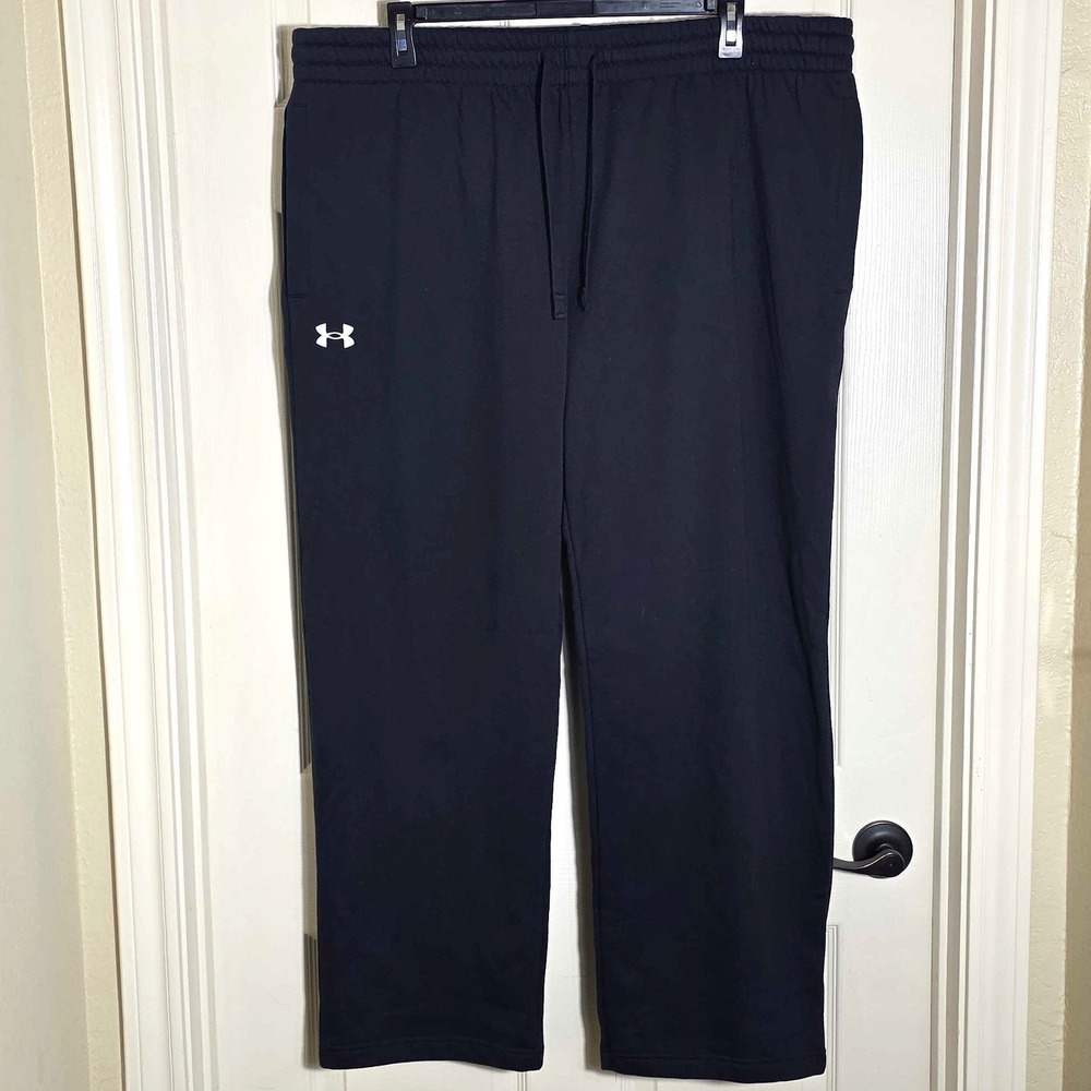 Under Armour UA Rival Fleece Joggers Sweatpants Men's 3XL Black NWT 1379774-001